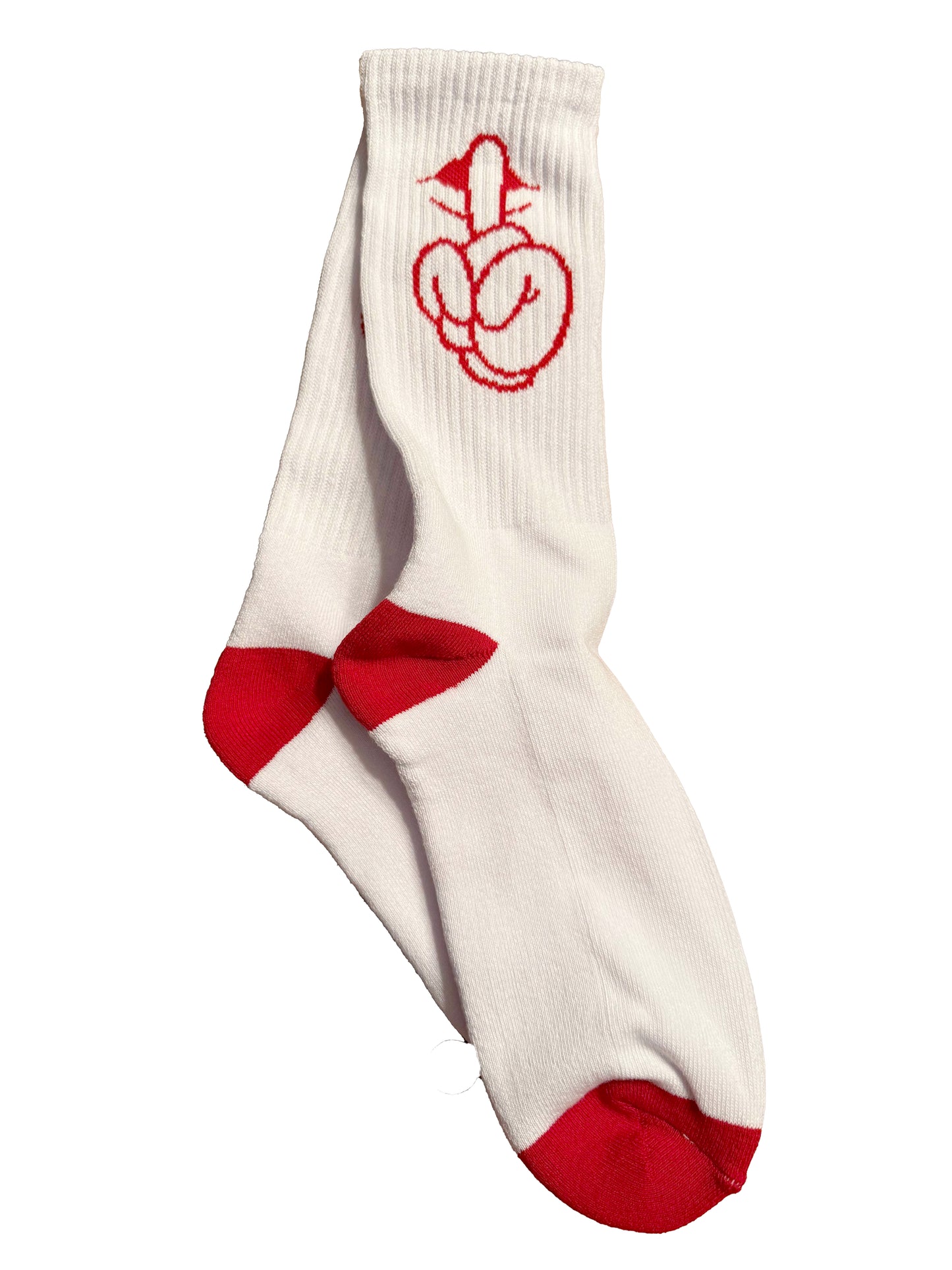 Logo Socks Wht/Red (Single)