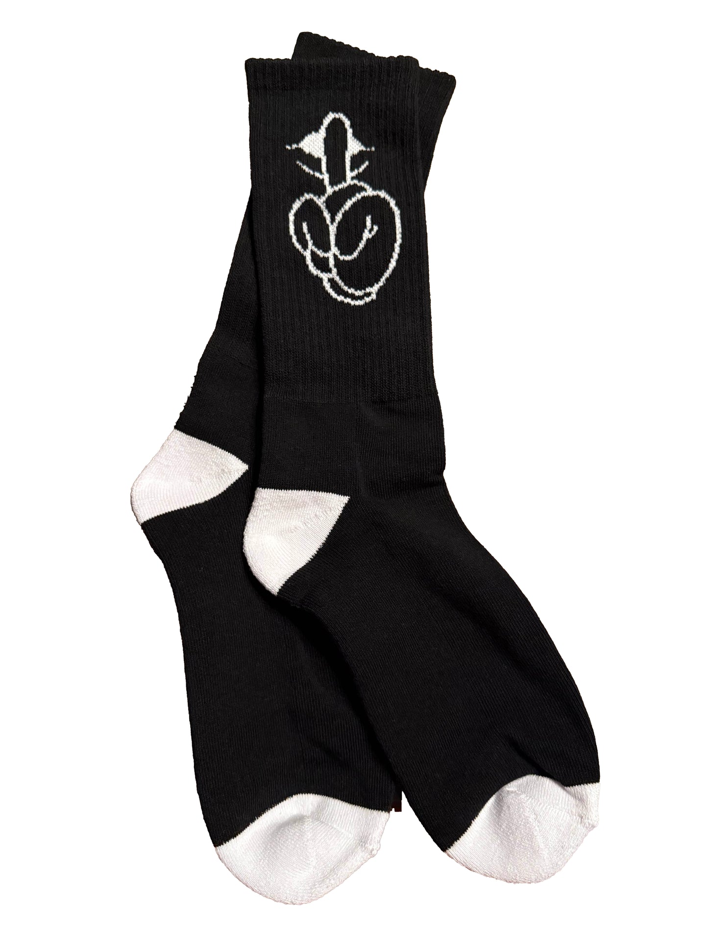 Logo Socks Blk/Wht (Single)
