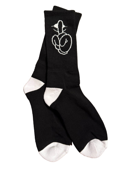 Logo Socks Blk/Wht (Single)