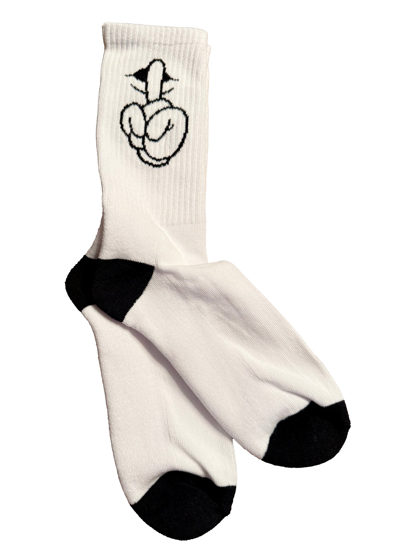 Logo Socks White/Blk (Single)