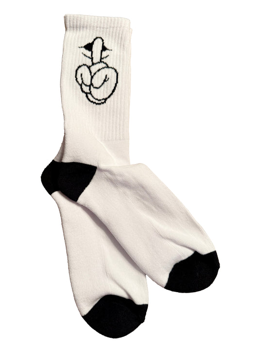 Logo Socks White/Blk (Single)